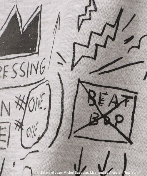 BEAMS T（ビームスティー）の「BEAMS T / BASQUIAT T-SHIRT②（Tシャツ/カットソー・メンズ・ブラック/ライトグレー・L/M/S/XL）」の8枚目の写真