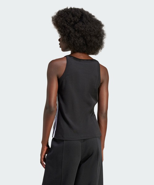 adidas（アディダス）の「スリーストライプス タンクトップ / アディダスオリジナルス adidas Originals（タンクトップ・レディース・ホワイト/ブラック・LARGE/MEDIUM/SMALL/X-SMALL/XX-LARGE/X-LARGE）」の8枚目の写真