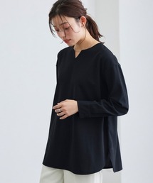 キーネックチュニックTブラウス