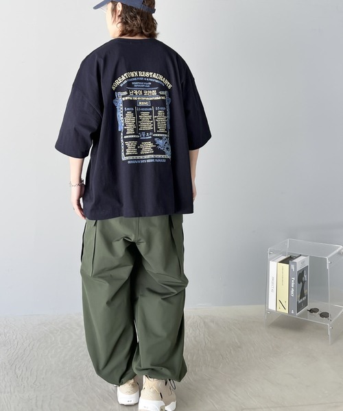 Java(ジャバ)の「《Javaジャバコラボ》韓国レシピ刺繍で気分上々。綿100%ビッグシルエットTシャツ(Tシャツ/カットソー・メンズ・ネイビー/チャコールグレー/オフホワイト・LARGE/MEDIUM/X-LARGE)」の12枚目の写真