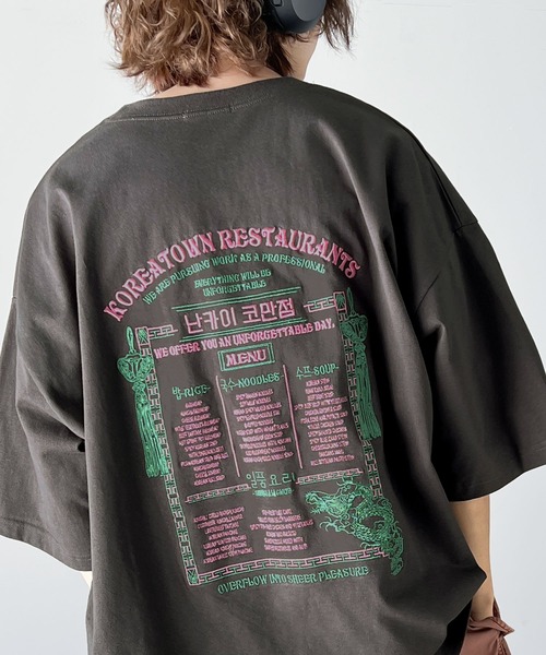 Java(ジャバ)の「《Javaジャバコラボ》韓国レシピ刺繍で気分上々。綿100%ビッグシルエットTシャツ(Tシャツ/カットソー・メンズ・ネイビー/チャコールグレー/オフホワイト・LARGE/MEDIUM/X-LARGE)」の6枚目の写真