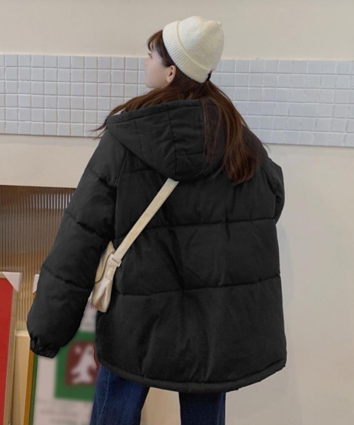 Miniministore(ミニミニストア)の「エコダウンジャケット フード付き韓国冬服(ダウンジャケット/コート・レディース・ブラック/アイボリー/パープル/ベージュ/ブルー・FREE)」の7枚目の写真
