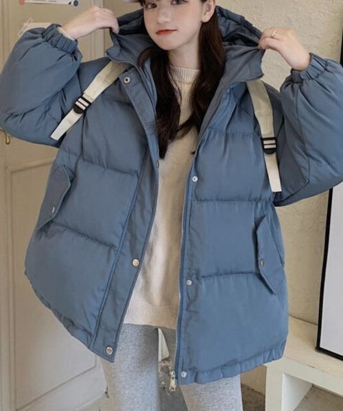 Miniministore(ミニミニストア)の「エコダウンジャケット フード付き韓国冬服(ダウンジャケット/コート・レディース・ブラック/アイボリー/パープル/ベージュ/ブルー・FREE)」の12枚目の写真