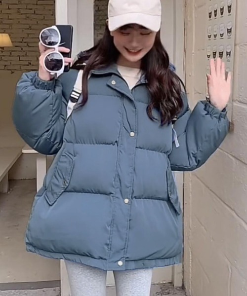 Miniministore(ミニミニストア)の「エコダウンジャケット フード付き韓国冬服(ダウンジャケット/コート・レディース・ブラック/アイボリー/パープル/ベージュ/ブルー・FREE)」の13枚目の写真