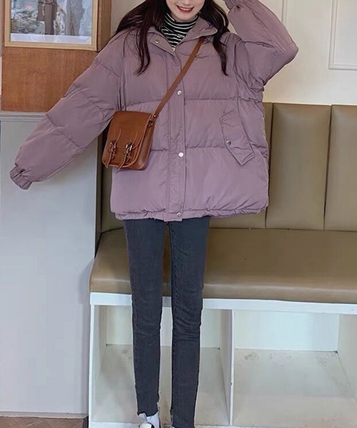 Miniministore(ミニミニストア)の「エコダウンジャケット フード付き韓国冬服(ダウンジャケット/コート・レディース・ブラック/アイボリー/パープル/ベージュ/ブルー・FREE)」の16枚目の写真