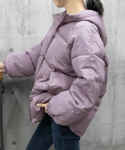 Miniministore(ミニミニストア)の「エコダウンジャケット フード付き韓国冬服(ダウンジャケット/コート・レディース・ブラック/アイボリー/パープル/ベージュ/ブルー・FREE)」の18枚目の写真