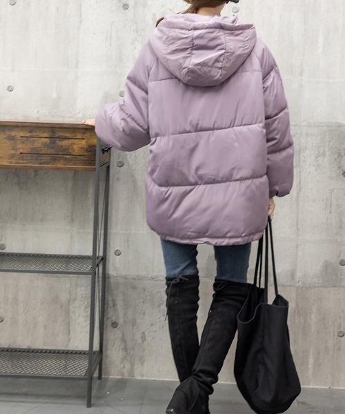 Miniministore(ミニミニストア)の「エコダウンジャケット フード付き韓国冬服(ダウンジャケット/コート・レディース・ブラック/アイボリー/パープル/ベージュ/ブルー・FREE)」の19枚目の写真
