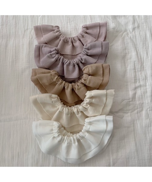 tone(トーン)の「【mille】【大人気商品】やわらかガーゼのまんまるスタイ/ベビースタイ / ビブ/よだれかけ(SU)(スタイ/よだれかけ・キッズ・ホワイト/パープル/ベージュ/ブルー/カーキ/アイボリー/ネイビー/ピンク・FREE)」の12枚目の写真