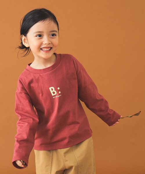 B:MING by BEAMS（ビーミングバイビームス）の「ロゴ プリント ロングスリーブ Tシャツ（90～140cm）（Tシャツ/カットソー・キッズ・レッド系その他2/ホワイト系その他5/ブルー系その他4・90/100/110/120/130/140）」の3枚目の写真