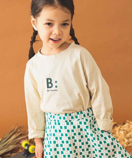 B:MING by BEAMS（ビーミングバイビームス）の「ロゴ プリント ロングスリーブ Tシャツ（90～140cm）（Tシャツ/カットソー・キッズ・レッド系その他2/ホワイト系その他5/ブルー系その他4・90/100/110/120/130/140）」の4枚目の写真