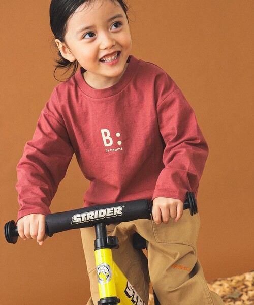 B:MING by BEAMS（ビーミングバイビームス）の「ロゴ プリント ロングスリーブ Tシャツ（90～140cm）（Tシャツ/カットソー・キッズ・レッド系その他2/ホワイト系その他5/ブルー系その他4・90/100/110/120/130/140）」の5枚目の写真