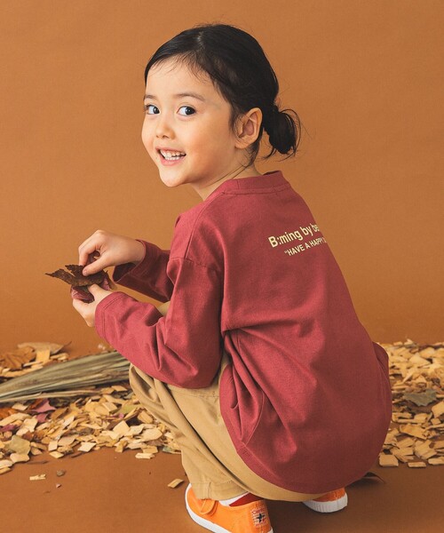 B:MING by BEAMS（ビーミングバイビームス）の「ロゴ プリント ロングスリーブ Tシャツ（90～140cm）（Tシャツ/カットソー・キッズ・レッド系その他2/ホワイト系その他5/ブルー系その他4・90/100/110/120/130/140）」の6枚目の写真