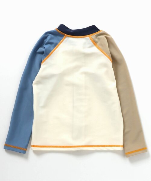 apres les cours（アプレレクール）の「【UVカット】バイカラーラッシュガード（ラッシュガード・キッズ・アイボリー/ベージュ・80/90/100/110/120/130/140）」の13枚目の写真