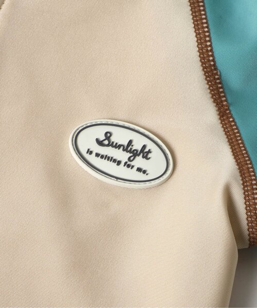 apres les cours（アプレレクール）の「【UVカット】バイカラーラッシュガード（ラッシュガード・キッズ・アイボリー/ベージュ・80/90/100/110/120/130/140）」の15枚目の写真