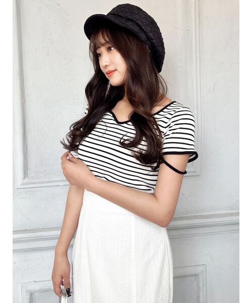 RESEXXY（リゼクシー）の「キルティングキャスケット（キャスケット・レディース・ブラック/アイボリー・FREE）」の8枚目の写真