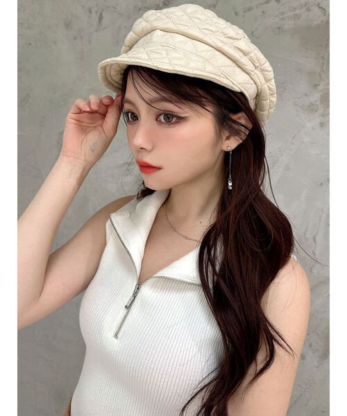 RESEXXY（リゼクシー）の「キルティングキャスケット（キャスケット・レディース・ブラック/アイボリー・FREE）」の12枚目の写真