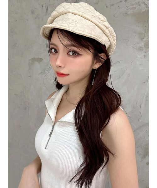 RESEXXY（リゼクシー）の「キルティングキャスケット（キャスケット・レディース・ブラック/アイボリー・FREE）」の13枚目の写真