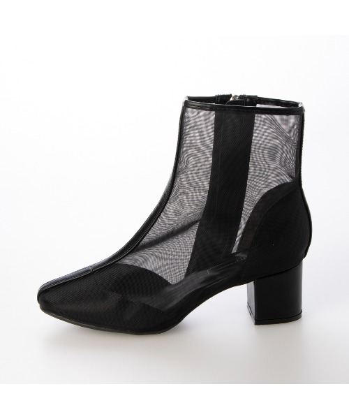 noyau(ノヤウ)の「ブロックヒールチュールブーツサンダル(サンダル・レディース・シルバー/ブラック/ホワイト/ベージュ・LL/L/M/S)」の6枚目の写真