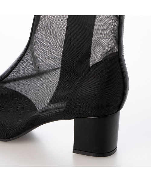 noyau(ノヤウ)の「ブロックヒールチュールブーツサンダル(サンダル・レディース・シルバー/ブラック/ホワイト/ベージュ・LL/L/M/S)」の10枚目の写真