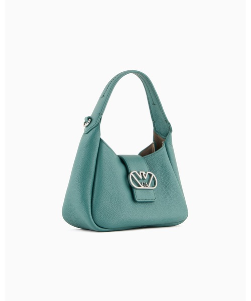 EMPORIO ARMANI（エンポリオアルマーニ）の「【エンポリオ アルマーニ】ホーボーハンドバッグ レザー製 イーグルバックル（ハンドバッグ・レディース・ブラック/エメラルド・FREE）」の9枚目の写真