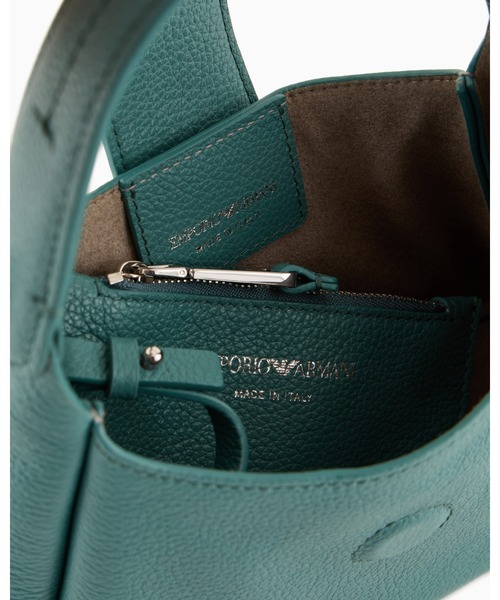 EMPORIO ARMANI（エンポリオアルマーニ）の「【エンポリオ アルマーニ】ホーボーハンドバッグ レザー製 イーグルバックル（ハンドバッグ・レディース・ブラック/エメラルド・FREE）」の12枚目の写真