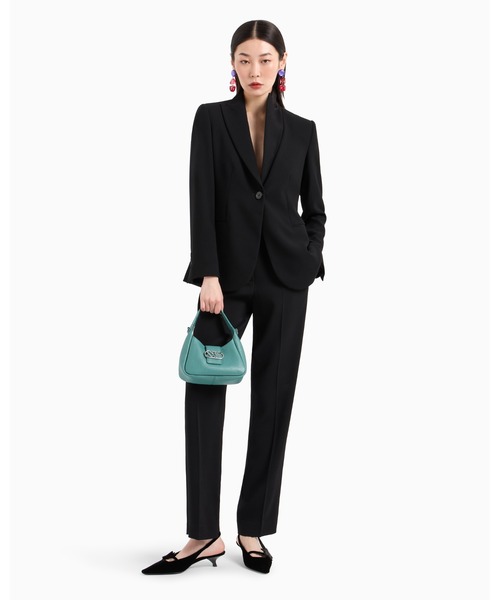 EMPORIO ARMANI（エンポリオアルマーニ）の「【エンポリオ アルマーニ】ホーボーハンドバッグ レザー製 イーグルバックル（ハンドバッグ・レディース・ブラック/エメラルド・FREE）」の14枚目の写真