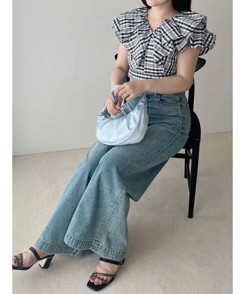 MERCURYDUO(マーキュリーデュオ)の「ハーフムーンショルダーBAG(ショルダーバッグ・レディース・オフホワイト/ピンク/ライトブルー/ブラック/ラベンダー・FREE)」の12枚目の写真