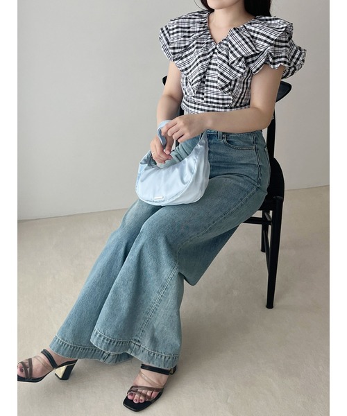 MERCURYDUO(マーキュリーデュオ)の「ハーフムーンショルダーBAG(ショルダーバッグ・レディース・オフホワイト/ピンク/ライトブルー/ブラック/ラベンダー・FREE)」の6枚目の写真