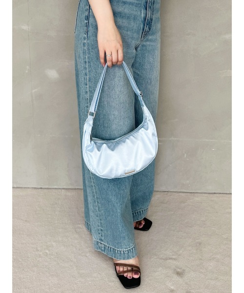 MERCURYDUO(マーキュリーデュオ)の「ハーフムーンショルダーBAG(ショルダーバッグ・レディース・オフホワイト/ピンク/ライトブルー/ブラック/ラベンダー・FREE)」の9枚目の写真