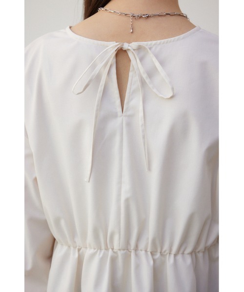 AZUL by moussy（アズールバイマウジー）の「2WAYバルーンスリーブペプラムブラウス（シャツ/ブラウス・レディース・オフホワイト/ブラック・SMALL/MEDIUM）」の9枚目の写真