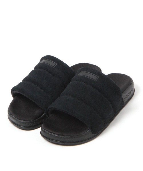 adidas(アディダス)の「【HEREIAM】adidas(アディダス)/ADILETTE ESSENTIAL SLIDES(スリッポン・レディース・ブラック/ピンク・MEDIUM/SMALL)」の2枚目の写真
