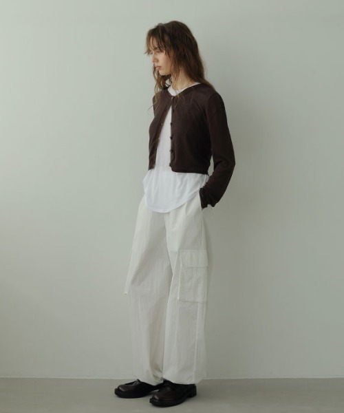 ETRE TOKYO(エトレトウキョウ)の「リラクシーカーゴパンツ(カーゴパンツ・レディース・ホワイト/グレー・S/M)」の8枚目の写真