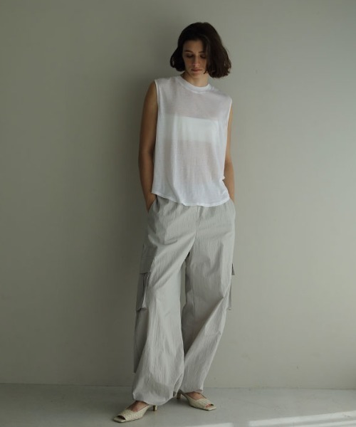 ETRE TOKYO(エトレトウキョウ)の「リラクシーカーゴパンツ(カーゴパンツ・レディース・ホワイト/グレー・S/M)」の5枚目の写真