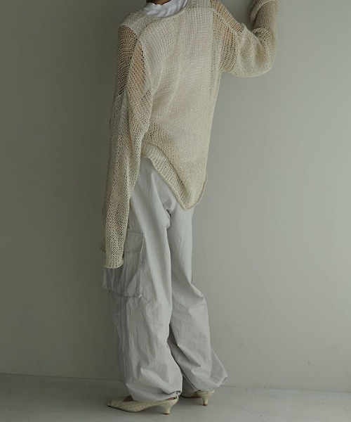 ETRE TOKYO(エトレトウキョウ)の「リラクシーカーゴパンツ(カーゴパンツ・レディース・ホワイト/グレー・S/M)」の6枚目の写真
