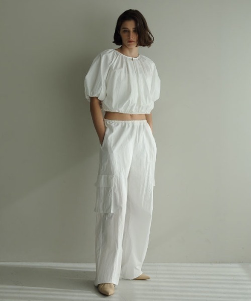 ETRE TOKYO(エトレトウキョウ)の「リラクシーカーゴパンツ(カーゴパンツ・レディース・ホワイト/グレー・S/M)」の9枚目の写真