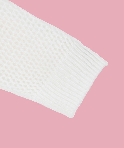 Right-on（ライトオン）の「【VIVIAN BLUE】メッシュニットロゴテープタンクトップレイヤード（ニット/セーター・キッズ・ホワイト/ブラック・120/130/140/150）」の10枚目の写真