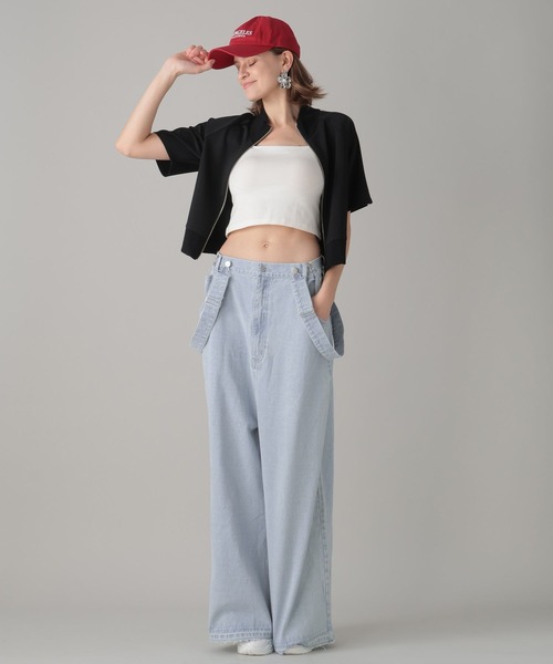 FOREVER 21（フォーエバー トゥエンティーワン）の「【2024SS】ハイウエストデニムサロペット（サロペット/オーバーオール・レディース・ライトグレー/ライトブルー・SMALL/MEDIUM）」の22枚目の写真