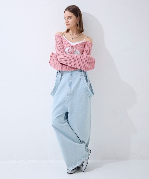 FOREVER 21（フォーエバー トゥエンティーワン）の「【2024SS】ハイウエストデニムサロペット（サロペット/オーバーオール・レディース・ライトグレー/ライトブルー・SMALL/MEDIUM）」の7枚目の写真