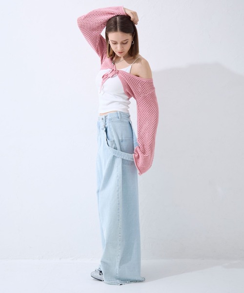 FOREVER 21（フォーエバー トゥエンティーワン）の「【2024SS】ハイウエストデニムサロペット（サロペット/オーバーオール・レディース・ライトグレー/ライトブルー・SMALL/MEDIUM）」の8枚目の写真