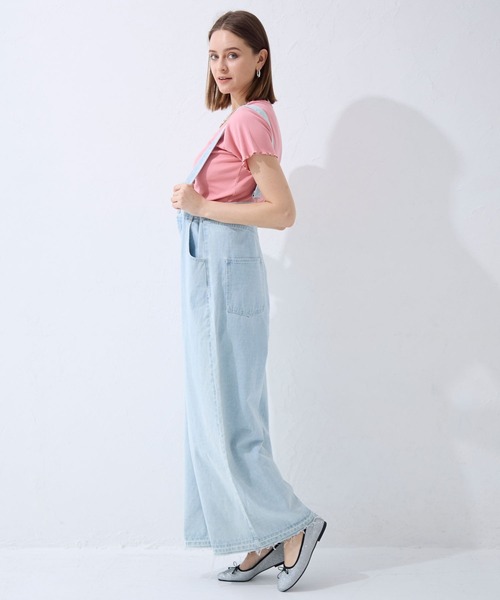 FOREVER 21（フォーエバー トゥエンティーワン）の「【2024SS】ハイウエストデニムサロペット（サロペット/オーバーオール・レディース・ライトグレー/ライトブルー・SMALL/MEDIUM）」の5枚目の写真