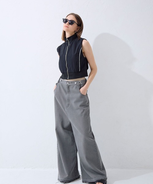 FOREVER 21（フォーエバー トゥエンティーワン）の「【2024SS】ハイウエストデニムサロペット（サロペット/オーバーオール・レディース・ライトグレー/ライトブルー・SMALL/MEDIUM）」の13枚目の写真