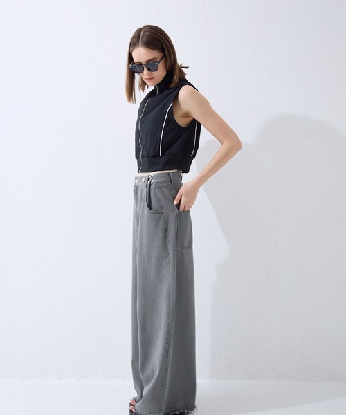 FOREVER 21（フォーエバー トゥエンティーワン）の「【2024SS】ハイウエストデニムサロペット（サロペット/オーバーオール・レディース・ライトグレー/ライトブルー・SMALL/MEDIUM）」の14枚目の写真