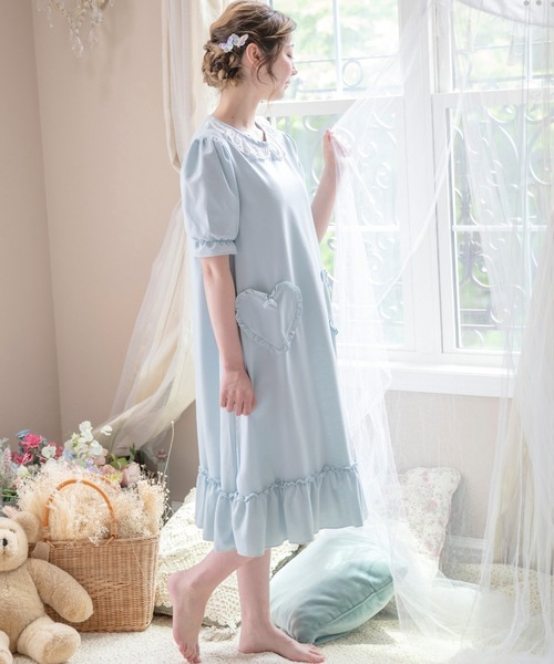 セール】【ZOZO限定】半袖ハートポケットネグリジェ（lady's）（ルーム