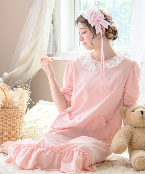 Catherineさま セール】【ZOZO限定】半袖ハートポケットネグリジェ（lady's）（ルーム