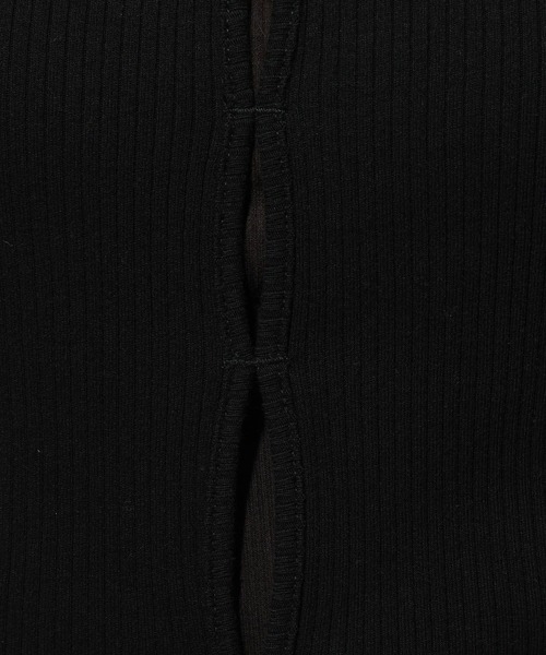 HARE（ハレ）の「フロントカットアウトリブトップス(HARE)（Tシャツ/カットソー・レディース・ブラック/グリーン・FREE）」の9枚目の写真