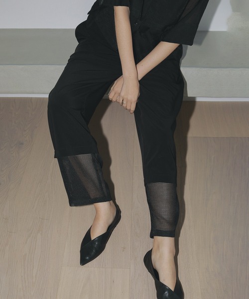 MANOF（マノフ）の「SHEER HEM PANTS（その他パンツ・レディース・アイボリー/ブラック・S/M）」の2枚目の写真