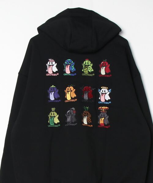 GRAF＆WU　グラフアンドウー お化けベロ刺繍パーカー　スウェットフーディー GRAF＆WU パーカー GRAF＆WU/グラフアンドウー キャクター
