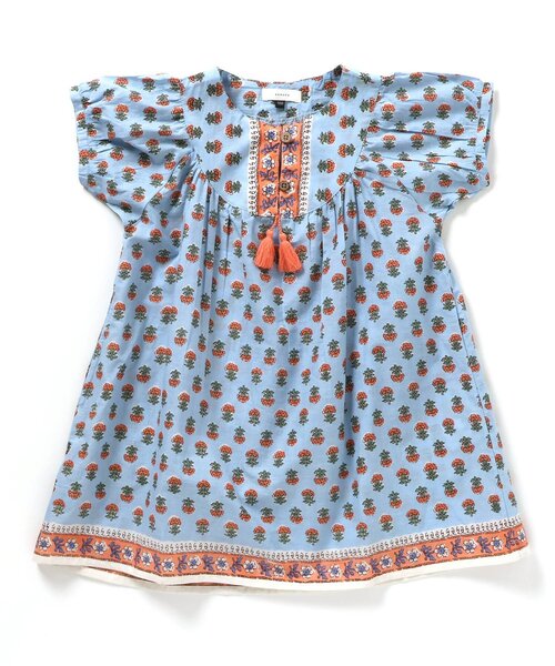 Seraph（セラフ）の「エスニック柄カフタンワンピース（ワンピース・キッズ・ピンク/イエロー/サックスブルー・140/130/120/110/100/95/90/80）」の10枚目の写真