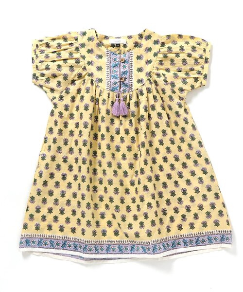Seraph（セラフ）の「エスニック柄カフタンワンピース（ワンピース・キッズ・ピンク/イエロー/サックスブルー・140/130/120/110/100/95/90/80）」の11枚目の写真