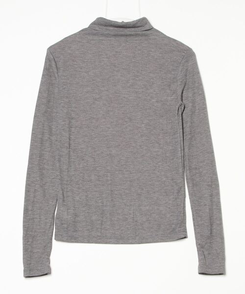 Y/lim(イリム)の「シアータートルネックもっちりロンT(Tシャツ/カットソー・レディース・グレー/ブラック/オフホワイト/ブラウン・M/L/S)」の5枚目の写真